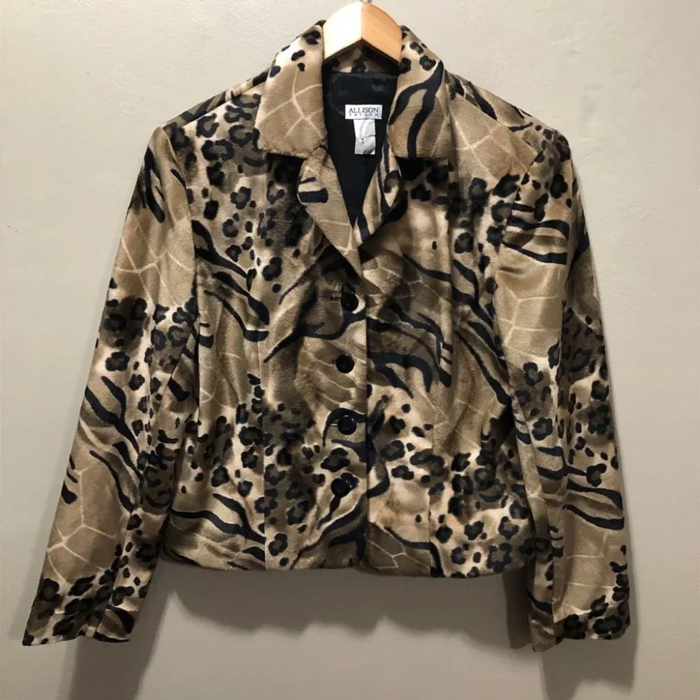 {Allison Taylor} Vintage Tiger Print Fur Coat